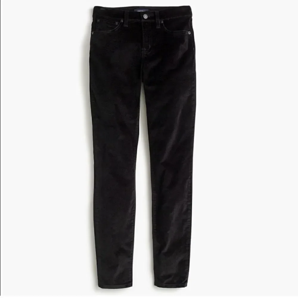J. Crew Jeans Velvet High Rise Toothpick Jeans || SZ 27 || Black Velvet